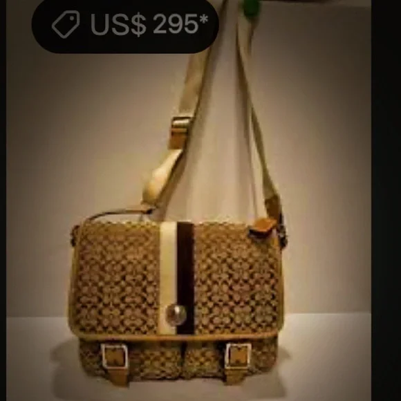 Vintage Y2K Coach Brown Signature Crossbody Bag messenger bag - Picture 4 of 17